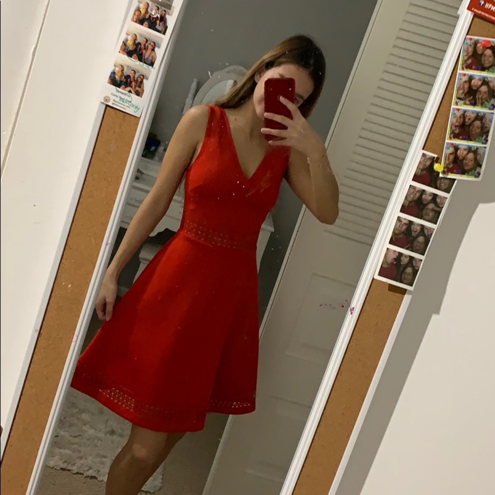 Guess red A-line dress